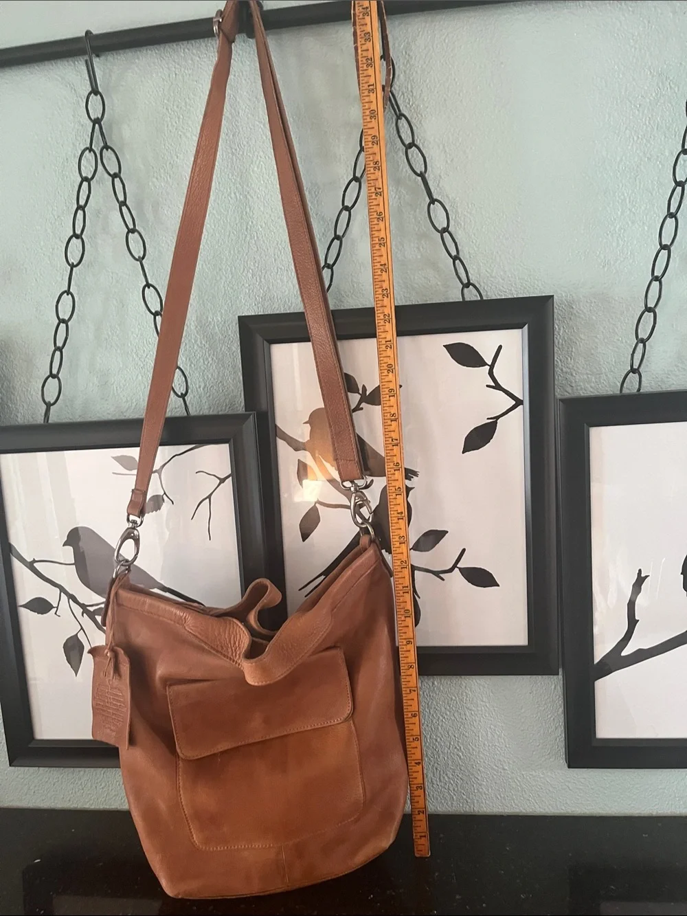 Latico Orange Leather Hobo Bag